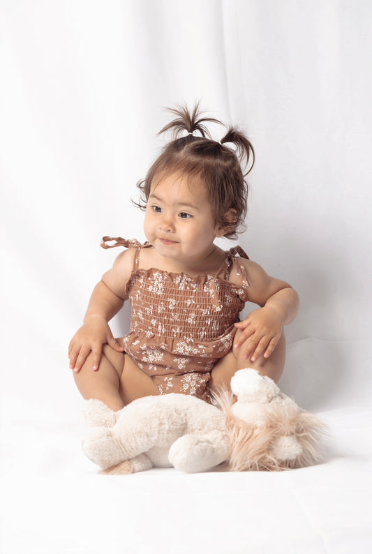 Floral Linen Romper